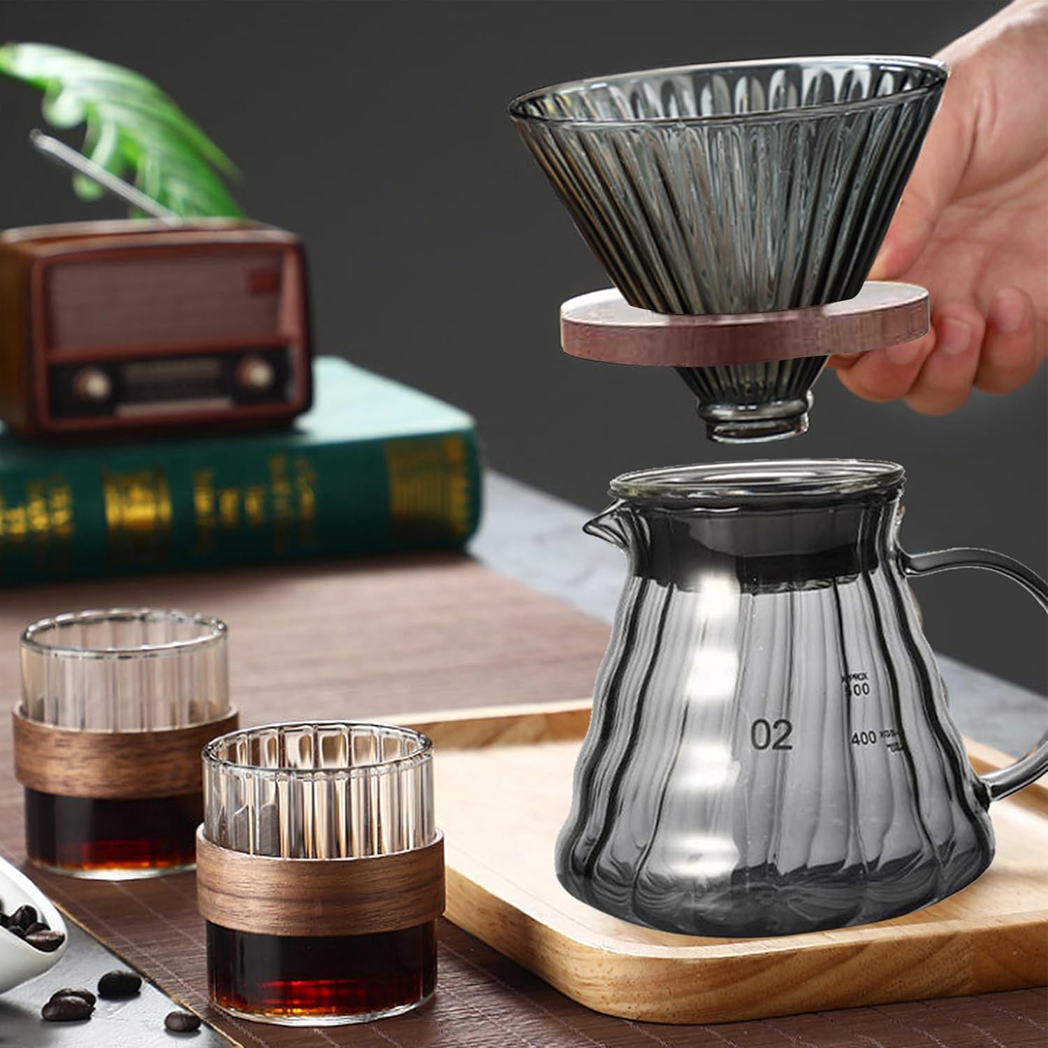 Portable V60 Pour Over Coffee Maker Set by Gevi