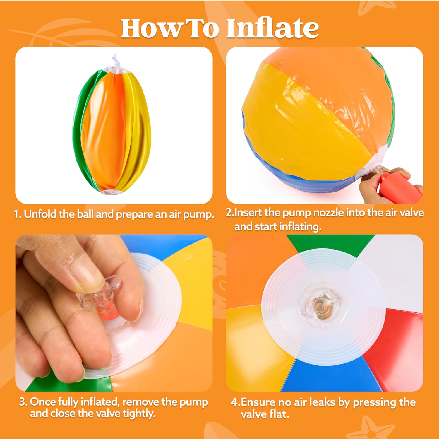 Joiedomi Rainbow Inflatable Beach Balls (12 Pack)