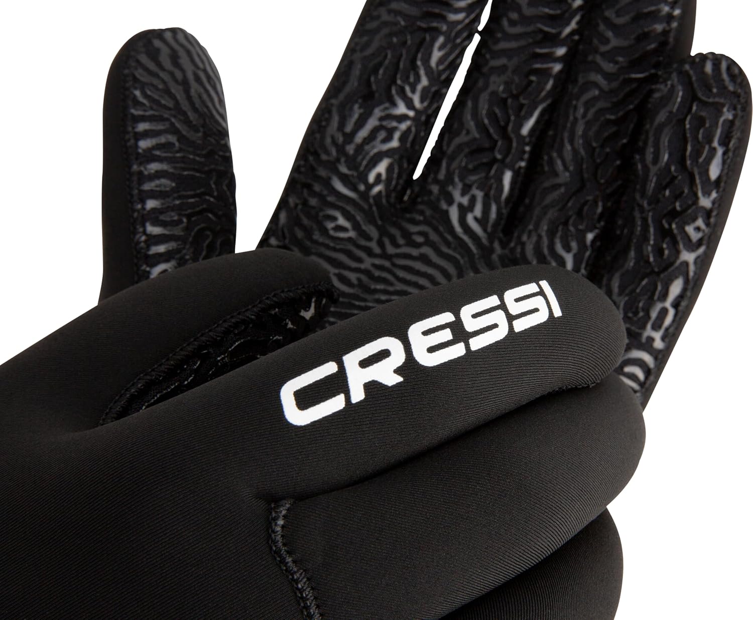 Cressi Cruz 3mm Dive Gloves — Neoprene, Black, Non-Slip Palm