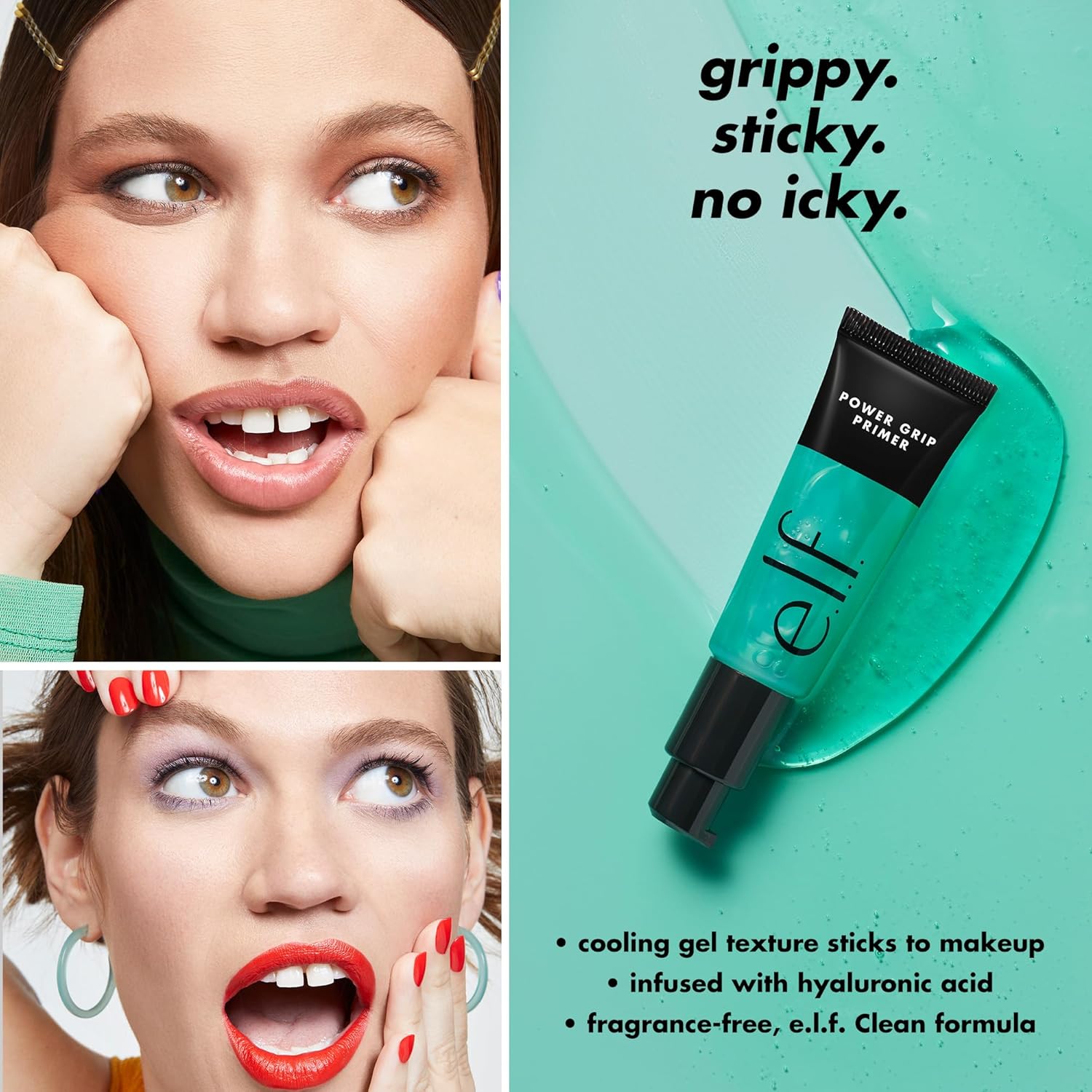 e.l.f. Power Grip Primer Gel — Hydrating Face Primer, 24 ml
