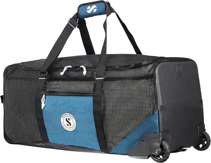 Heavy-Duty Mesh Duffel Dive Bag with Wheels