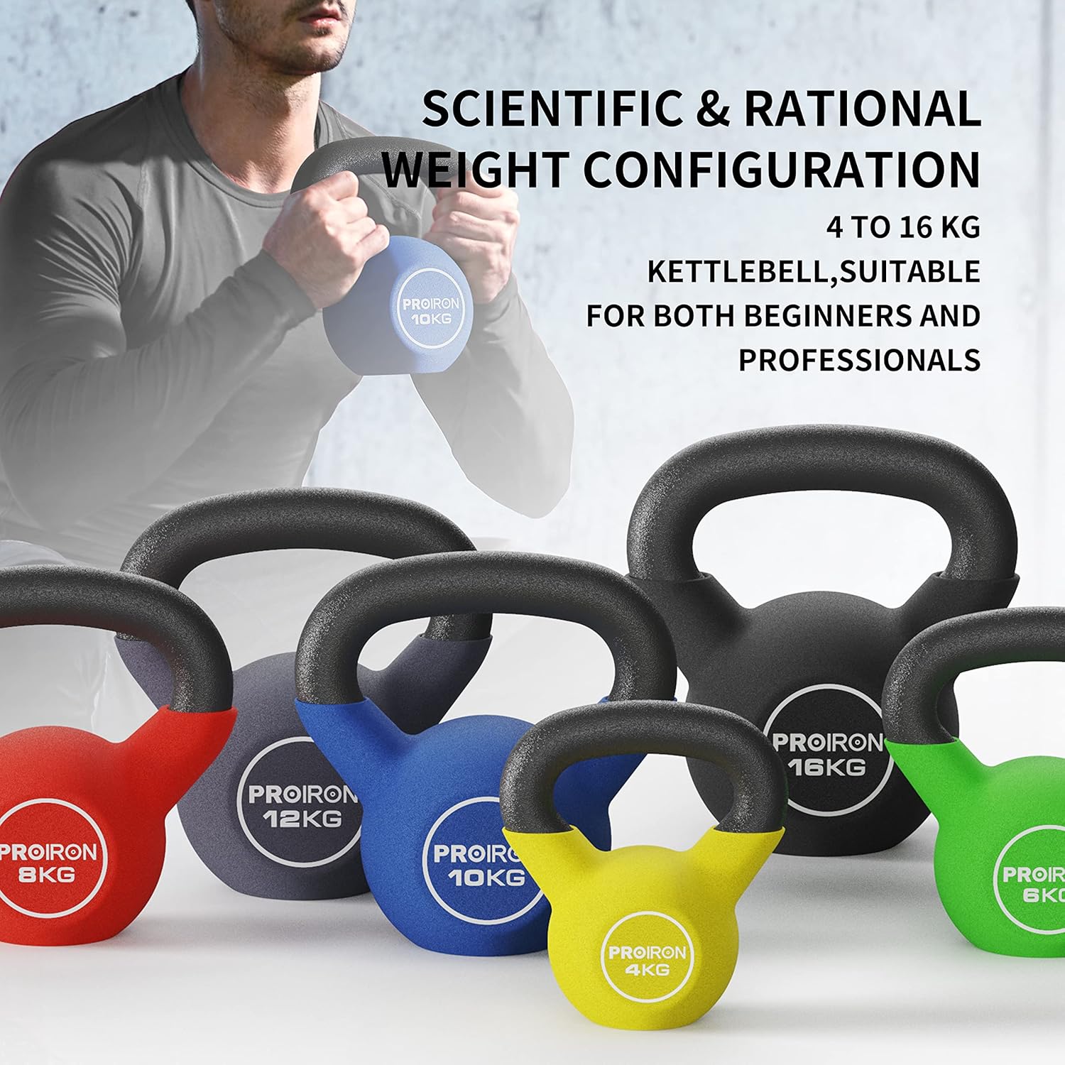 Proiron Neoprene Coated Kettlebell