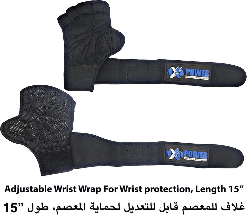 X-POWER Gym Gloves with Wrist Wrap