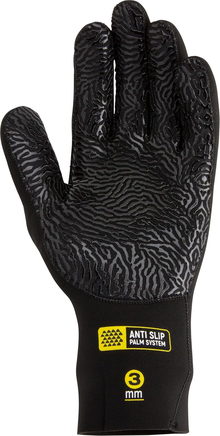Cressi Cruz 3mm Dive Gloves — Neoprene, Black, Non-Slip Palm