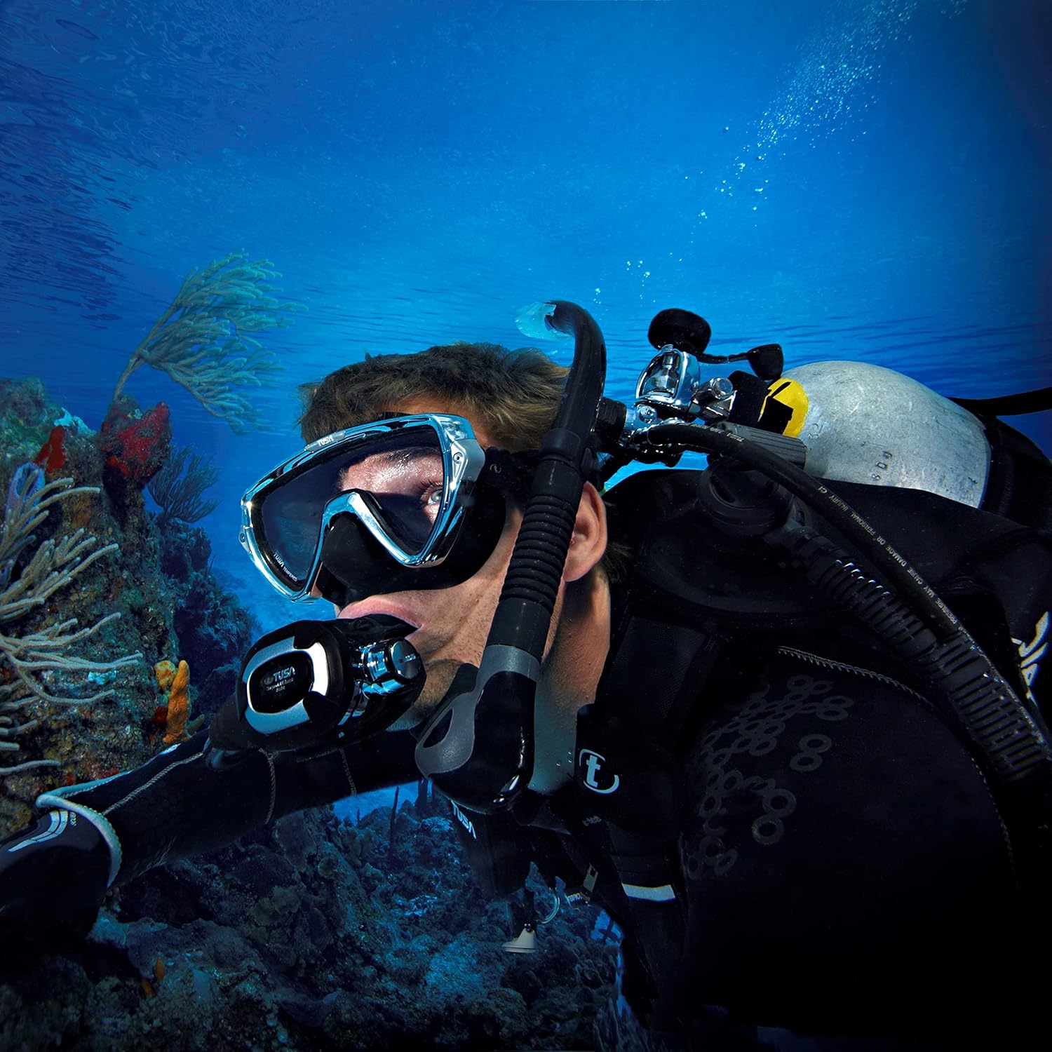 TUSA M-110 Visio Uno Diving Mask — Blue Chrome