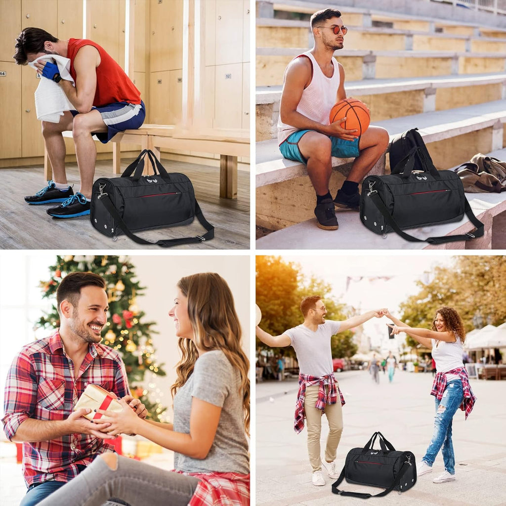 Ousian Gym Duffel Bag with Shoe Compartment