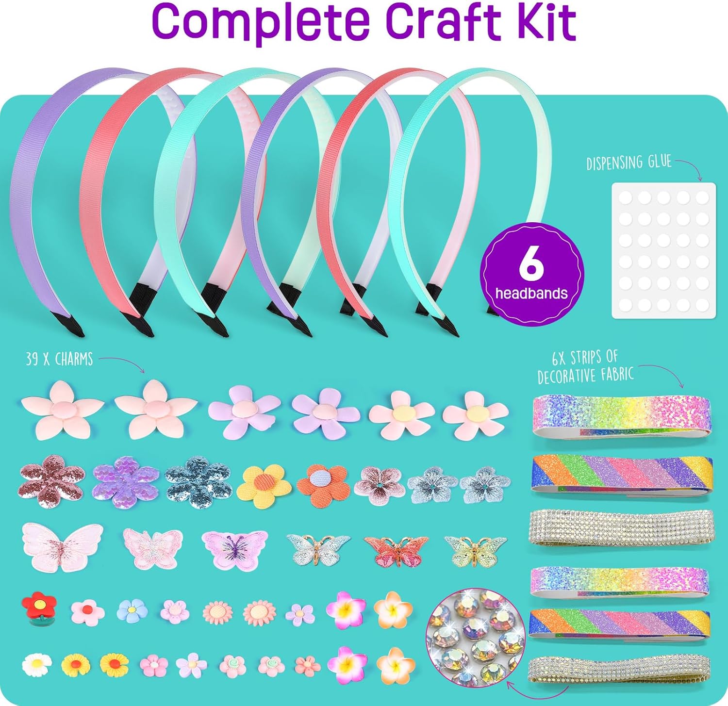 DIY Headband Making Kit — Fun Hair Accessories for Girls (Ages 5–12)
