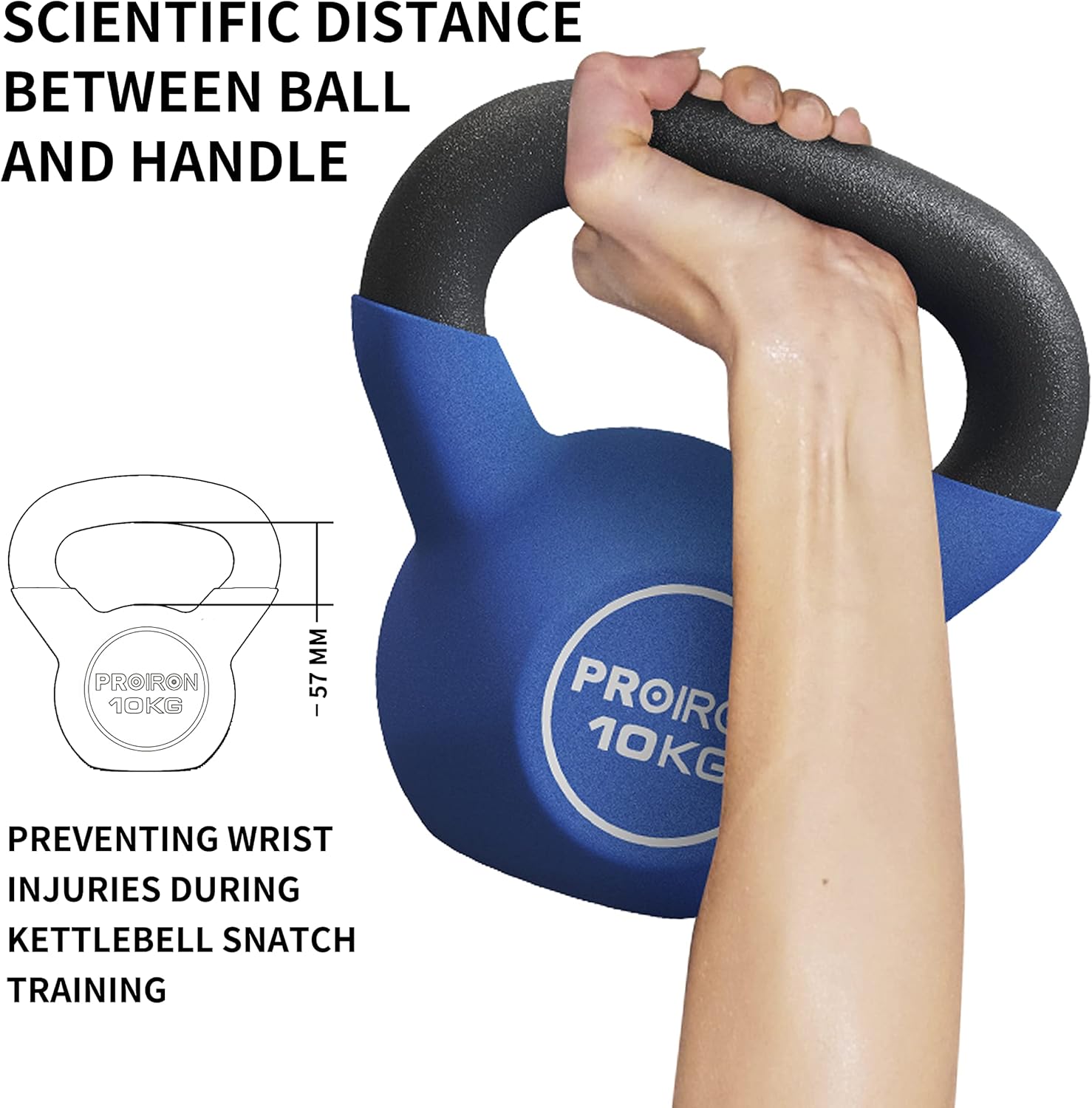 Proiron Neoprene Coated Kettlebell