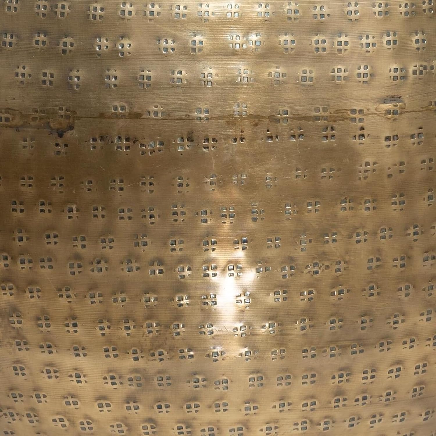 Atmosphera Gold Hammered Metal Vase — 40 cm