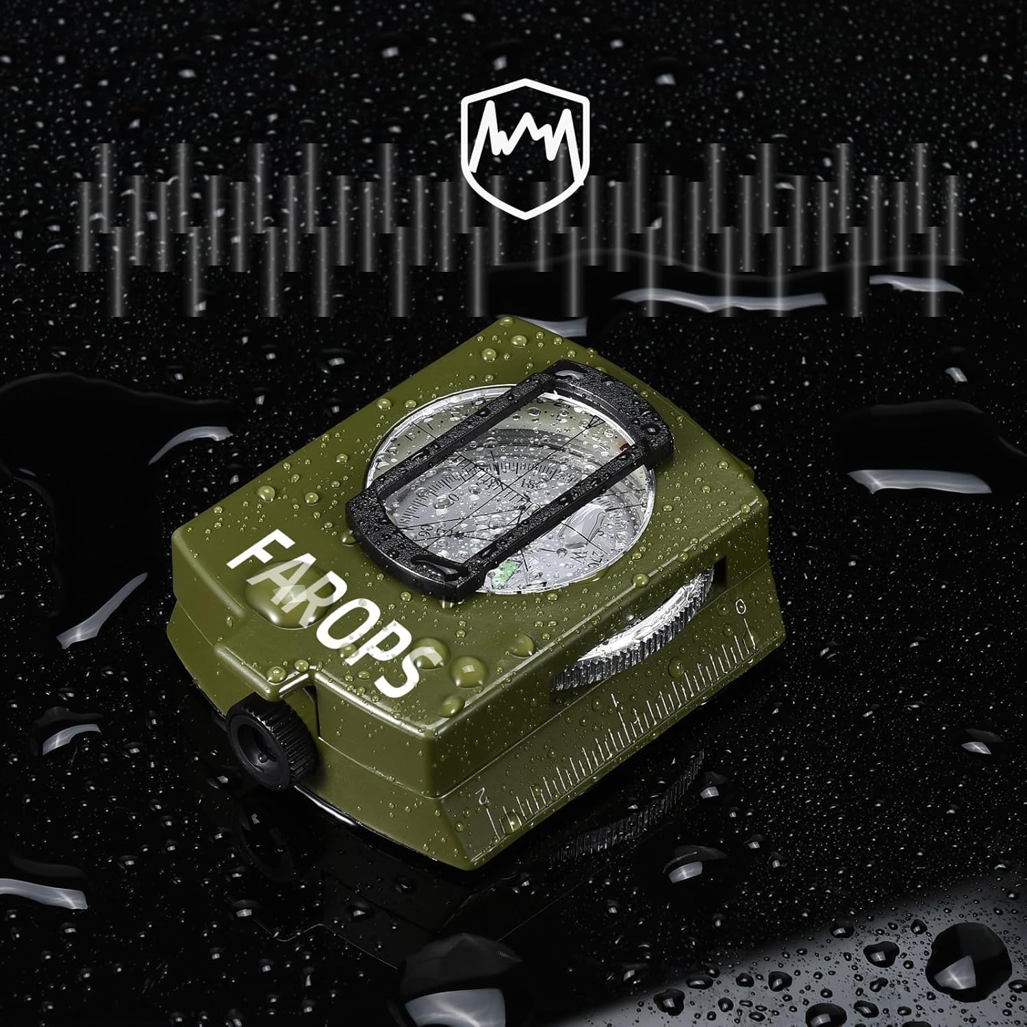 ZYD-XCCC Military Lensatic Compass — Waterproof & Shockproof, Army Green