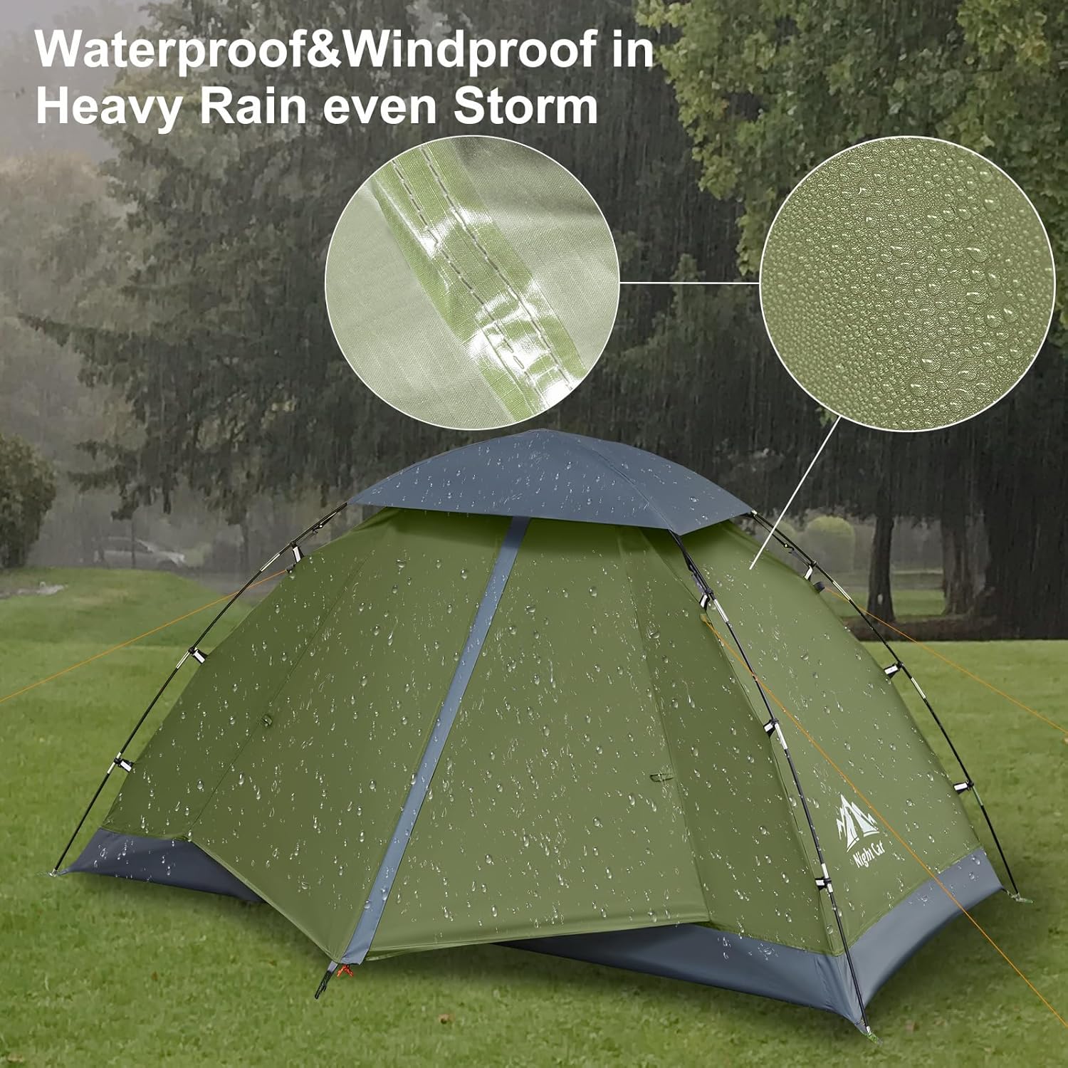 Night Cat Backpacking Tent — 1–2 Person, Lightweight & Waterproof