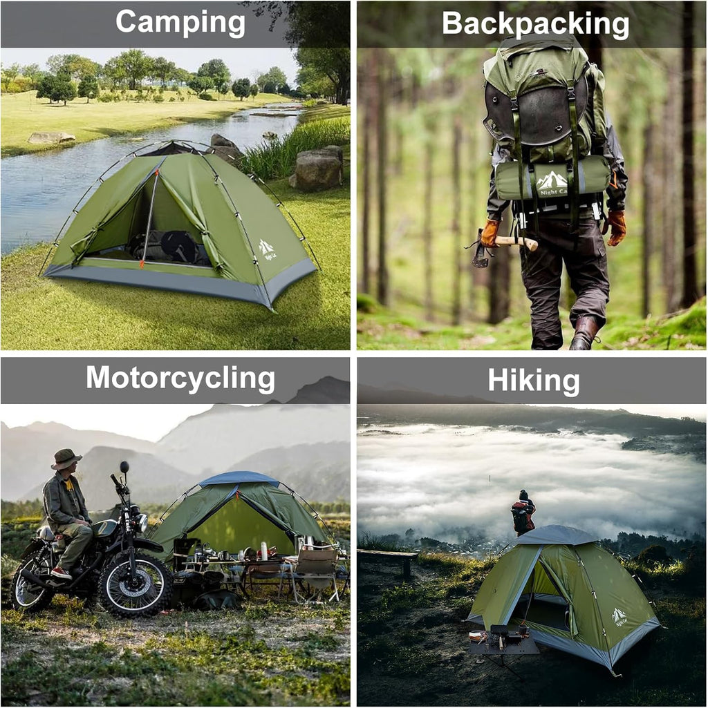 Night Cat Backpacking Tent — 1–2 Person, Lightweight & Waterproof