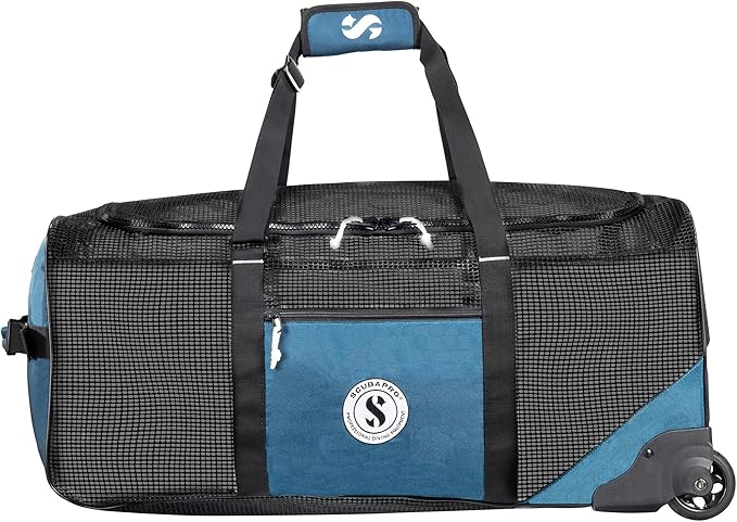 Heavy-Duty Mesh Duffel Dive Bag with Wheels