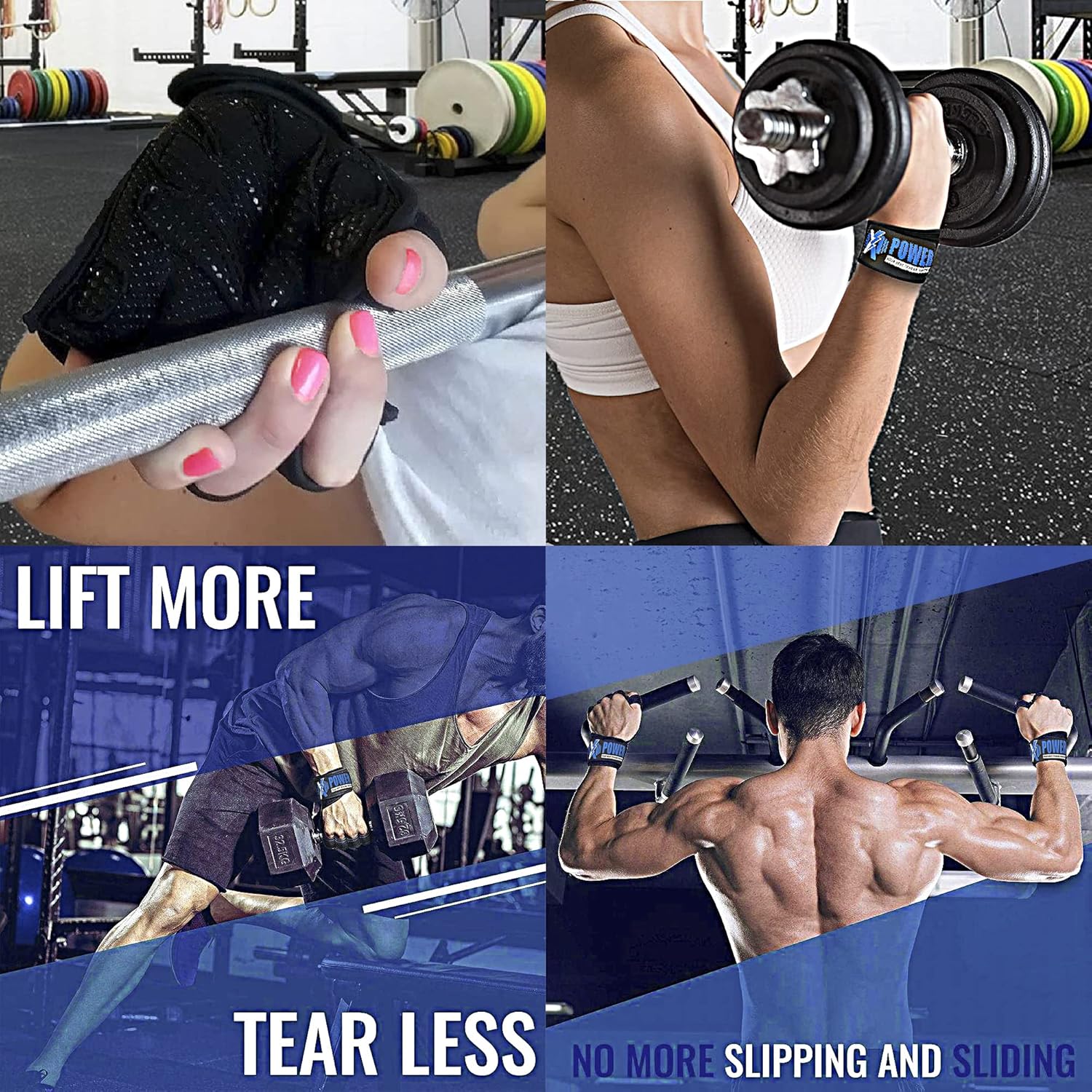 X-POWER Gym Gloves with Wrist Wrap