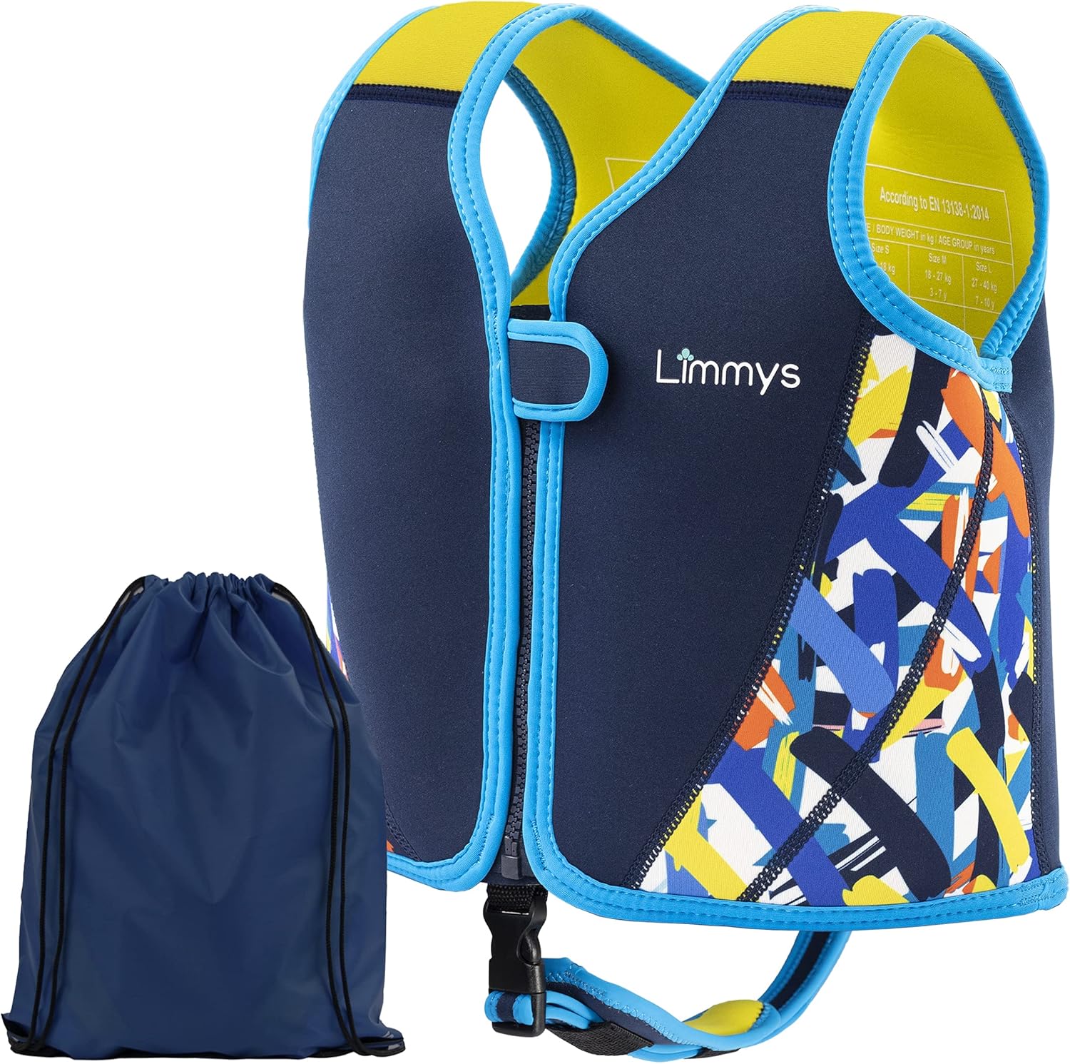 Limmys Kids Swim Vest with Drawstring Bag