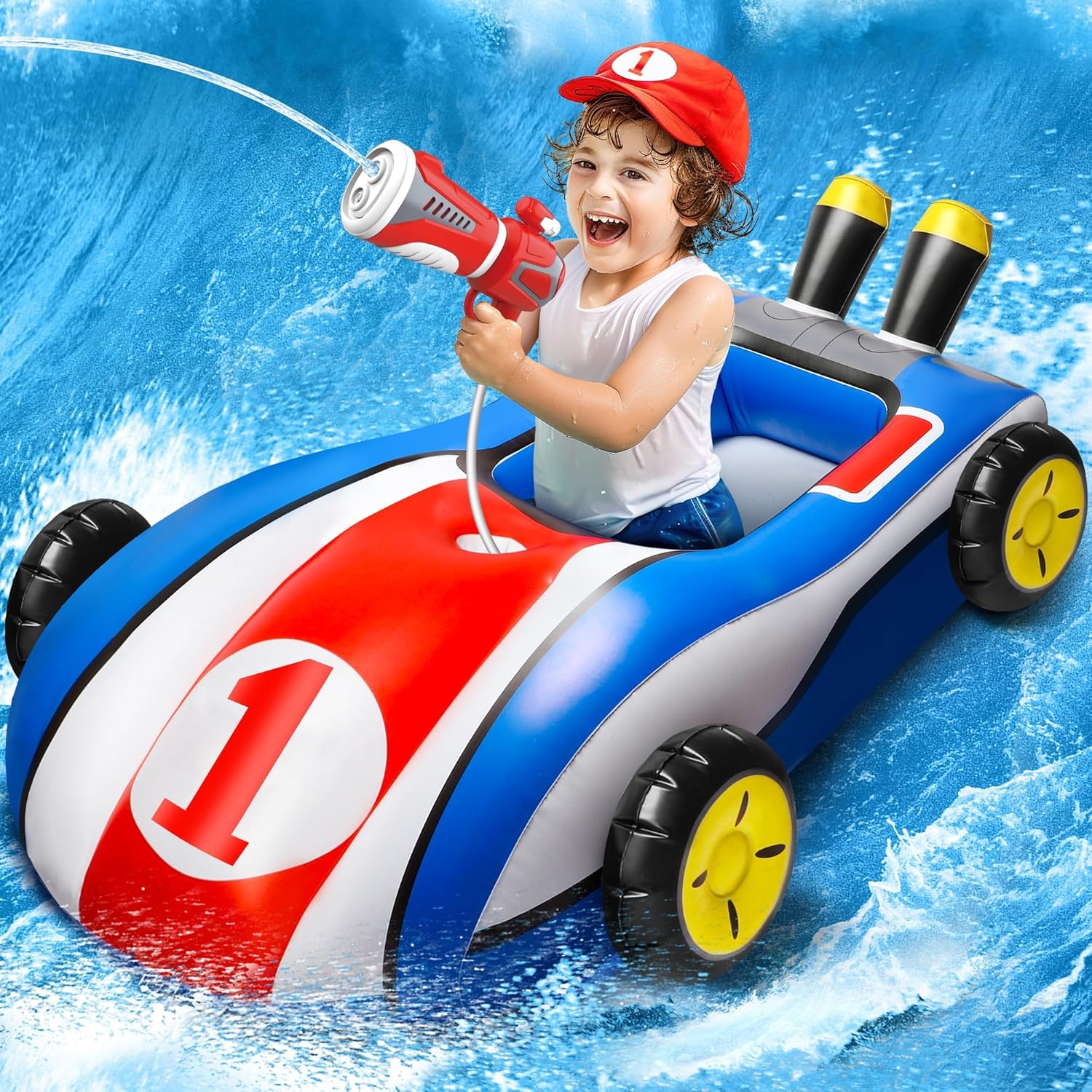 Inflatable Pool Toy with Water Blaster