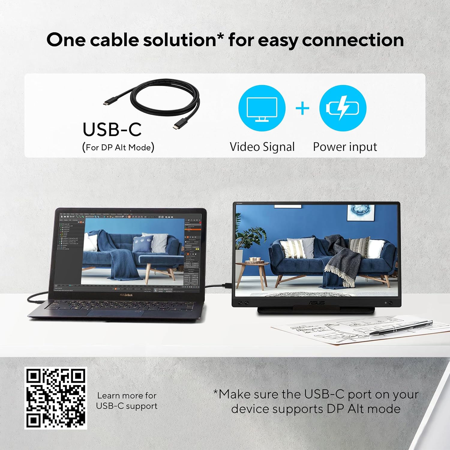 ASUS 15.6'' Full HD Portable Monitor