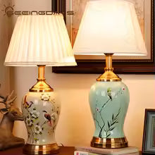 Chinese Style Ceramic Bedside Lamp