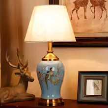 Chinese Style Ceramic Bedside Lamp