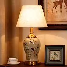 Chinese Style Ceramic Bedside Lamp