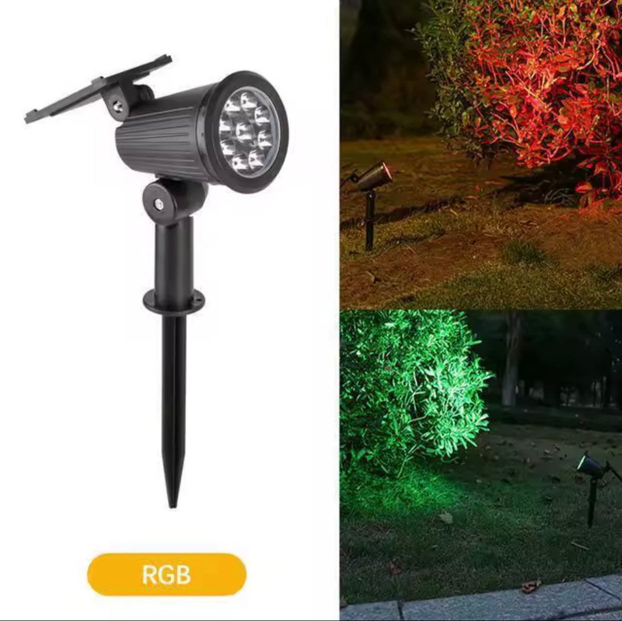 9LED Solar Spotlights Garden Waterproof IP65