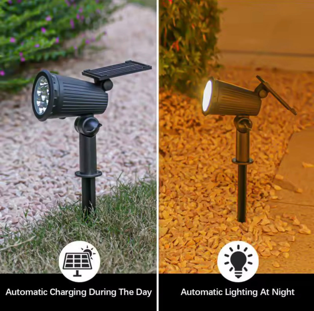 9LED Solar Spotlights Garden Waterproof IP65