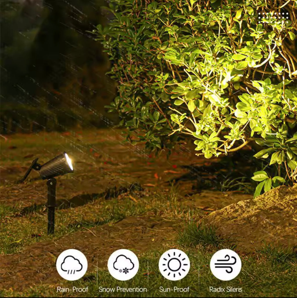 9LED Solar Spotlights Garden Waterproof IP65