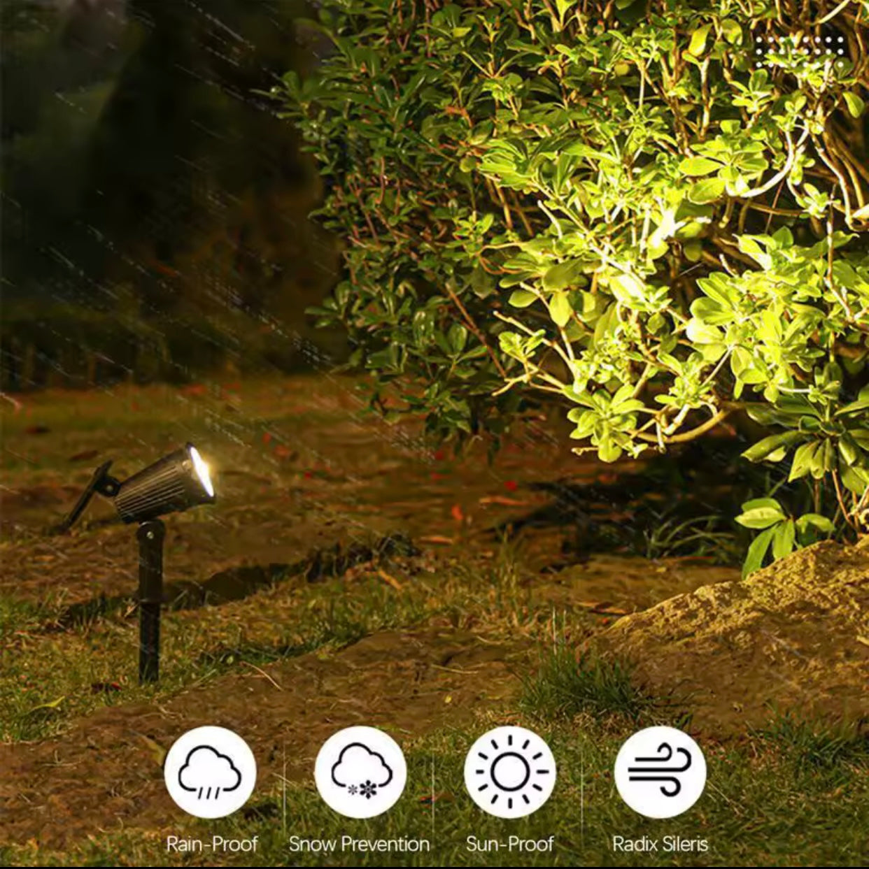 9LED Solar Spotlights Garden Waterproof IP65