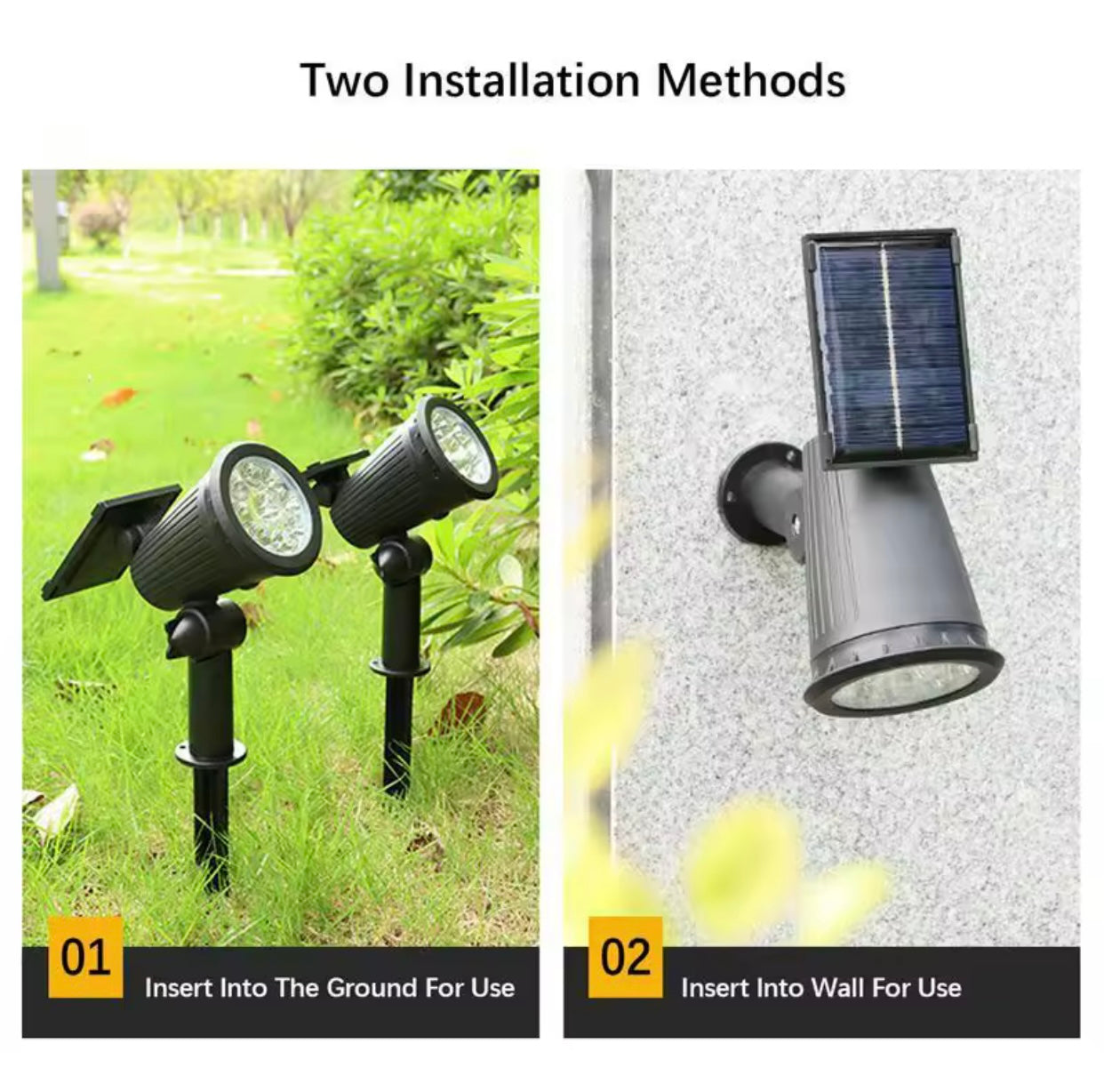 9LED Solar Spotlights Garden Waterproof IP65