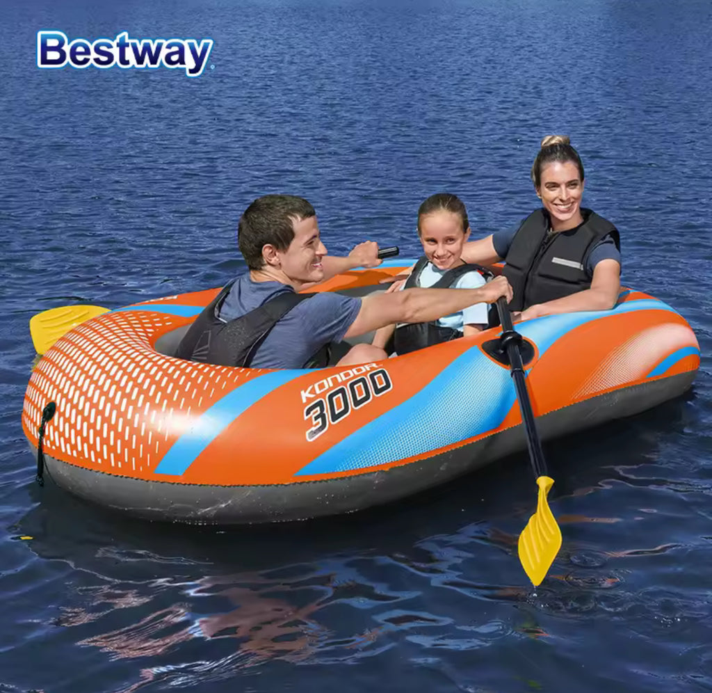 Bestway Heavy Duty Inflatable Kayak for 1–3 People – PVC Adventure Boat