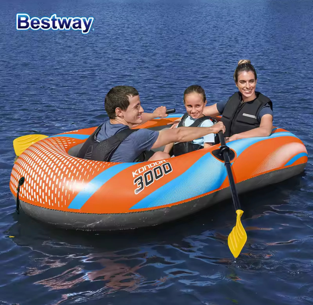 Bestway Heavy Duty Inflatable Kayak for 1–3 People – PVC Adventure Boat