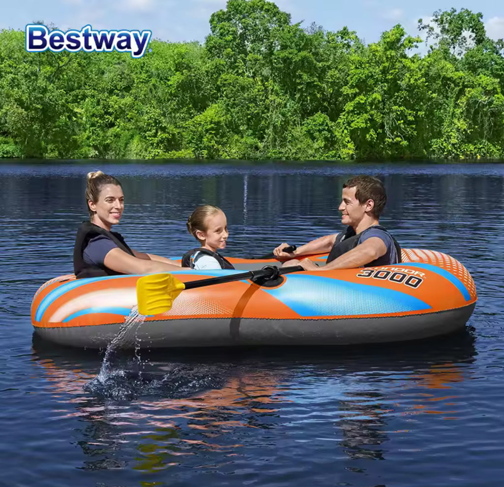 Bestway Heavy Duty Inflatable Kayak for 1–3 People – PVC Adventure Boat