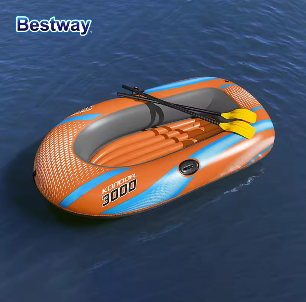 Bestway Heavy Duty Inflatable Kayak for 1–3 People – PVC Adventure Boat