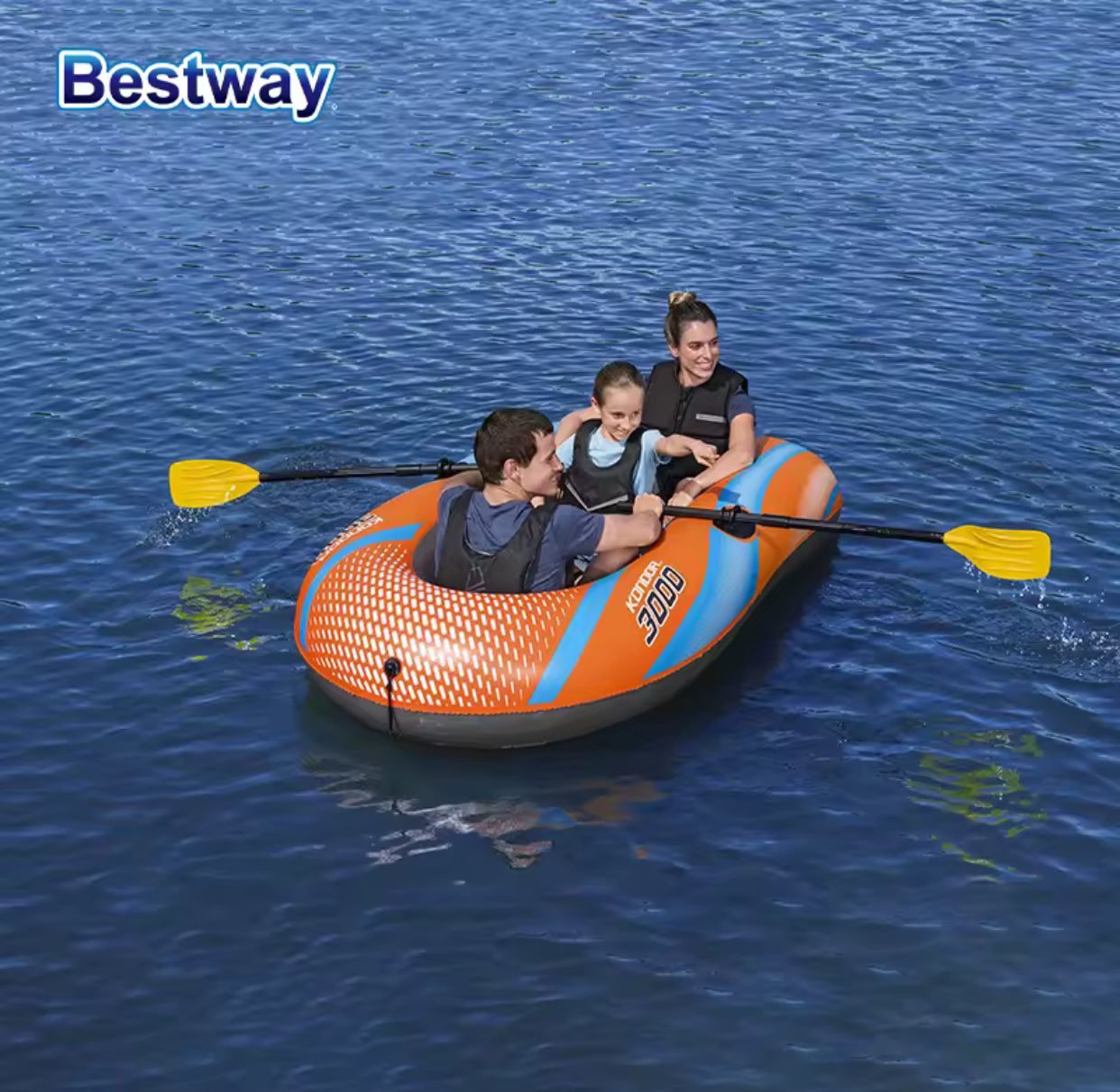 Bestway Heavy Duty Inflatable Kayak for 1–3 People – PVC Adventure Boat