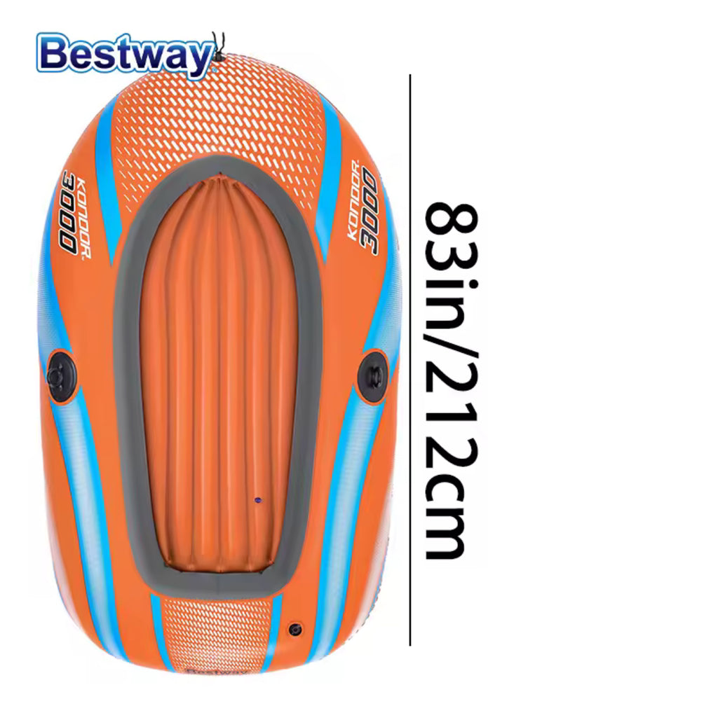Bestway Heavy Duty Inflatable Kayak for 1–3 People – PVC Adventure Boat