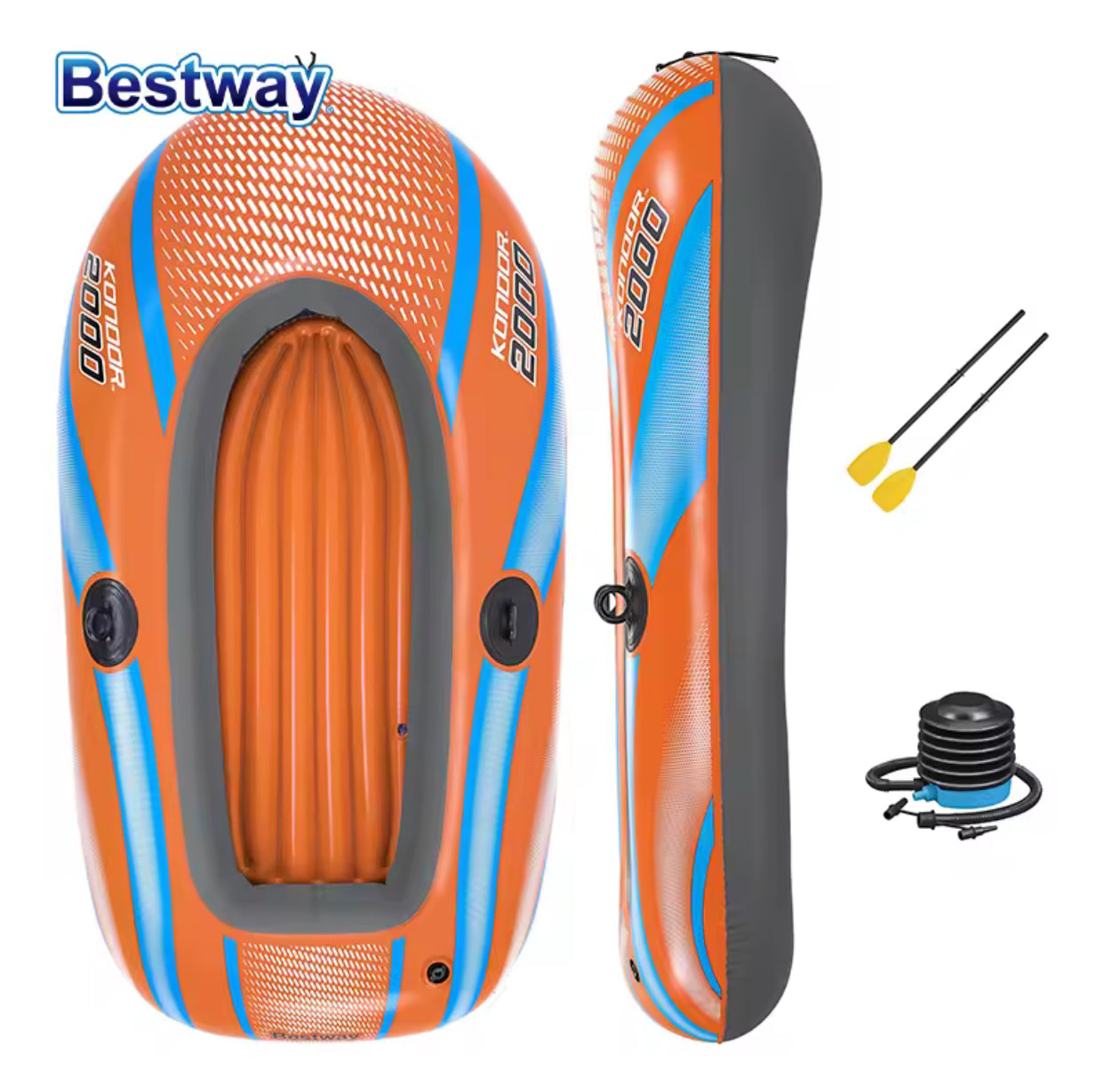 Bestway Heavy Duty Inflatable Kayak for 1–3 People – PVC Adventure Boat