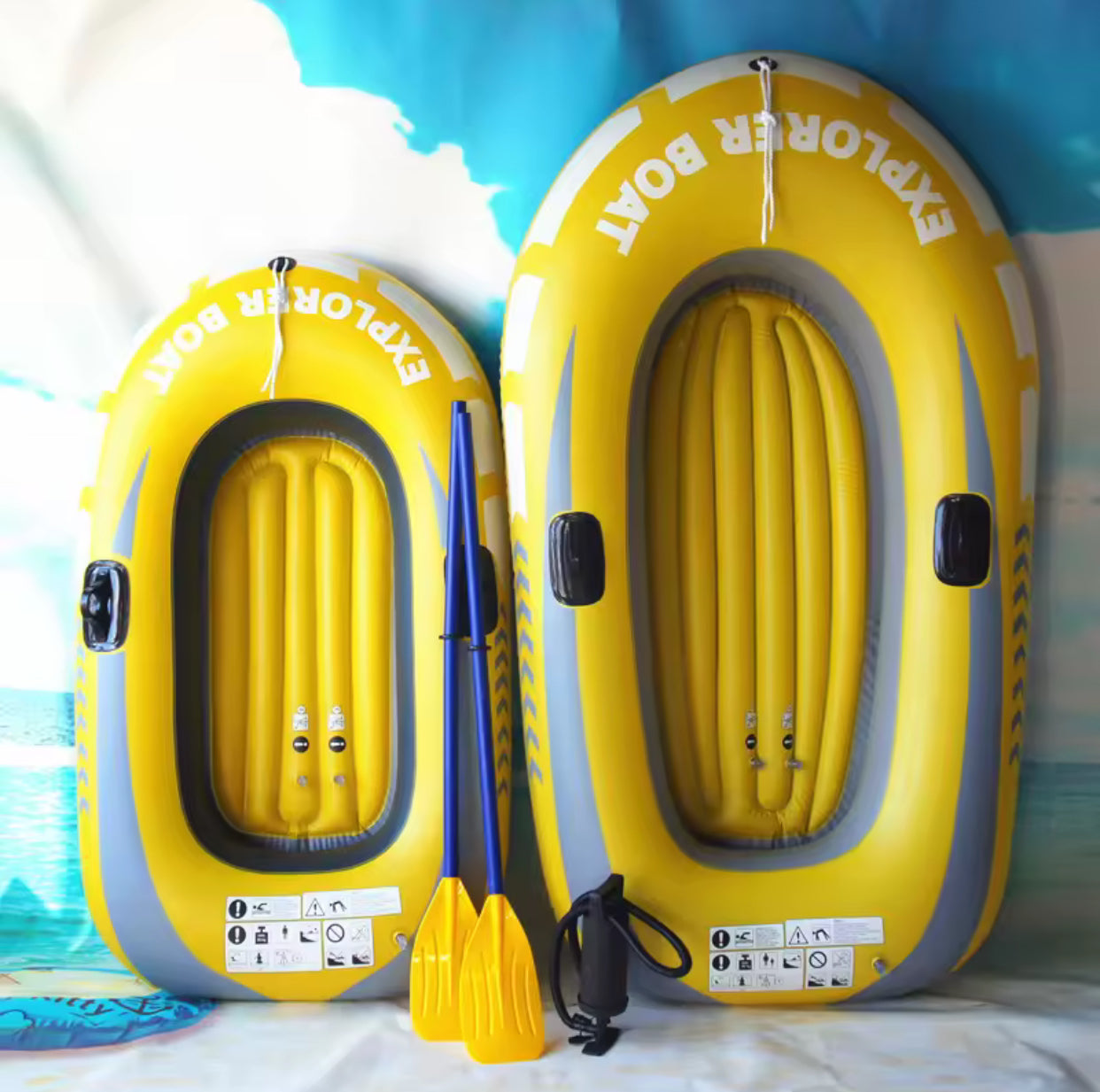 Small Inflatable PVC Boat for 2 People – Leisure & Fishing Use