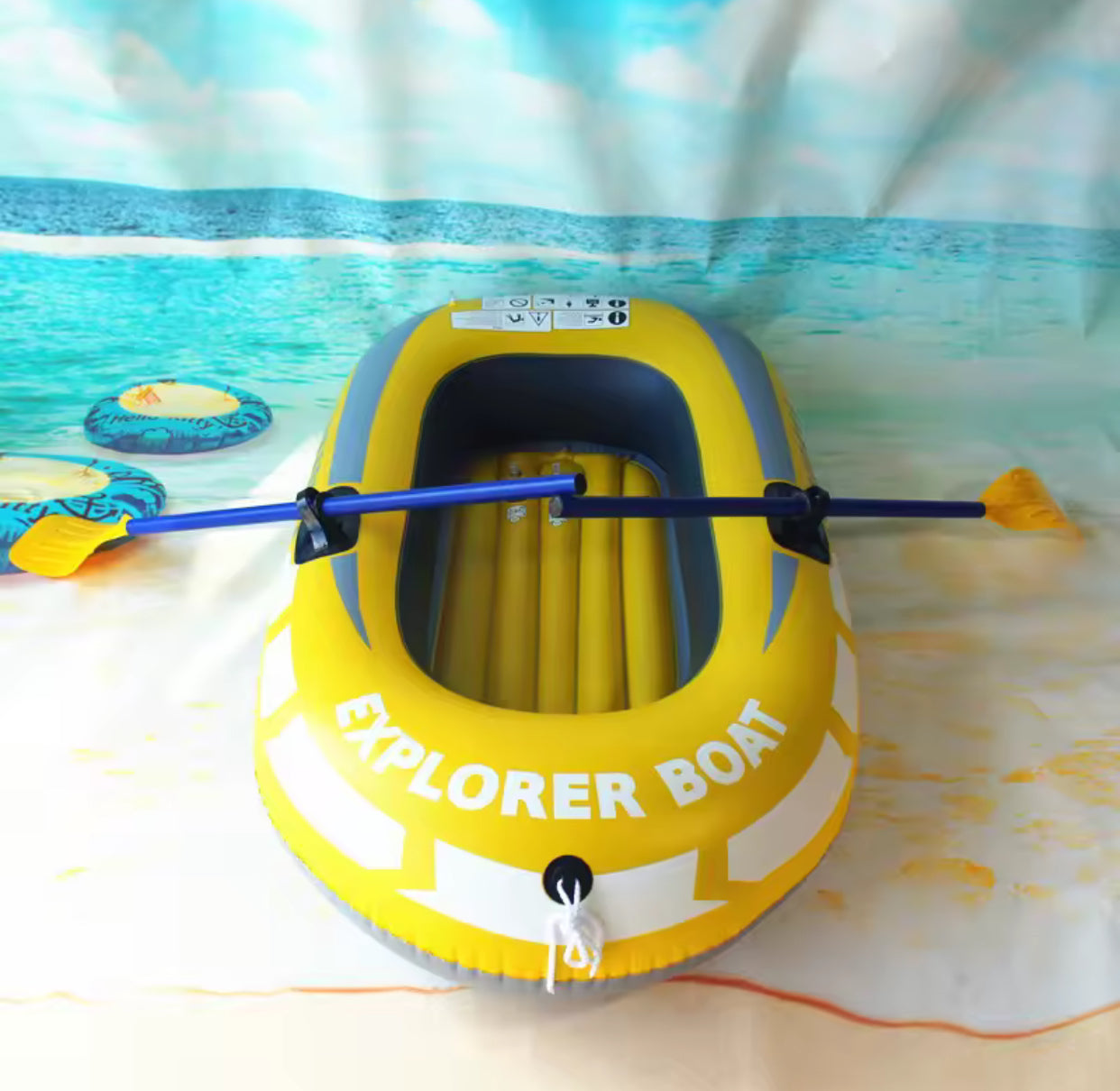 Small Inflatable PVC Boat for 2 People – Leisure & Fishing Use