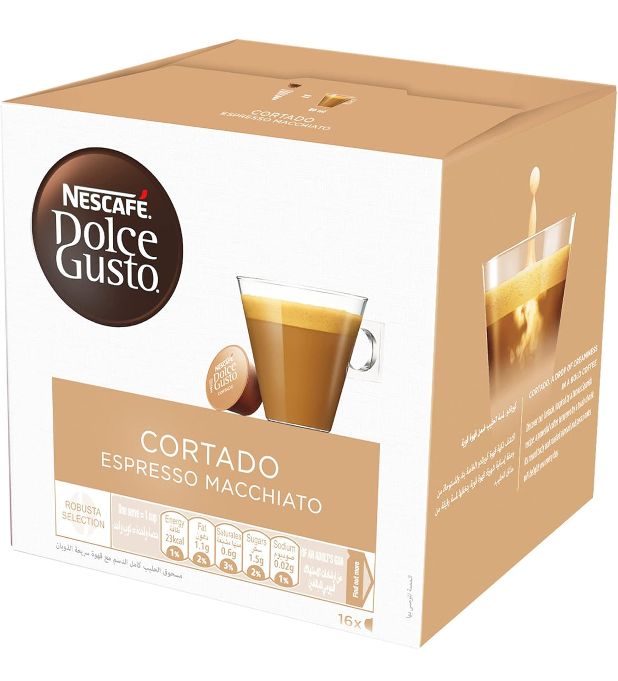 NESCAFÉ DOLCE GUSTO Espresso Cortado Coffee (16 Capsules)