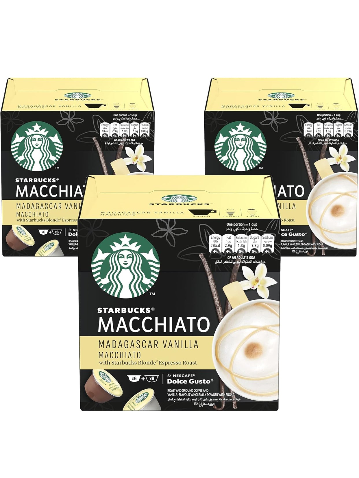 Starbucks Madagascar Vanilla Macchiato By Nescafé Dolce GUSto Box of 6X2 Capsules