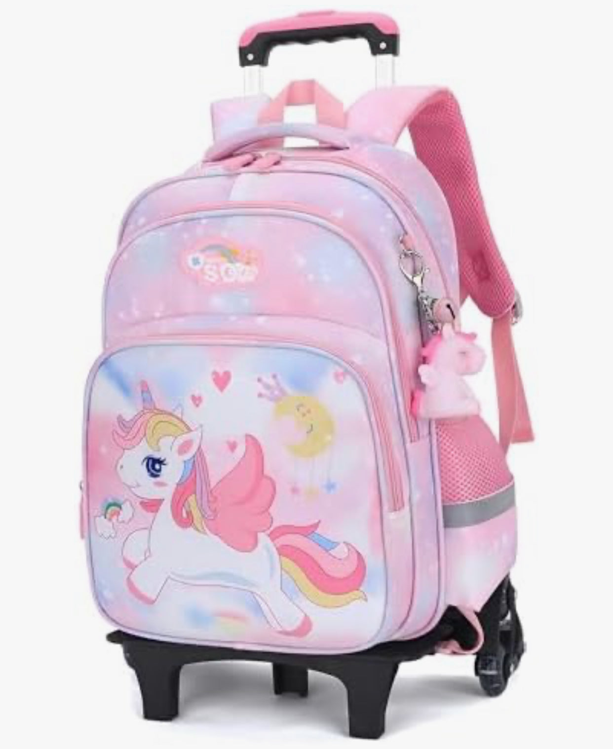 AOMACO Rolling Backpack for Girls
