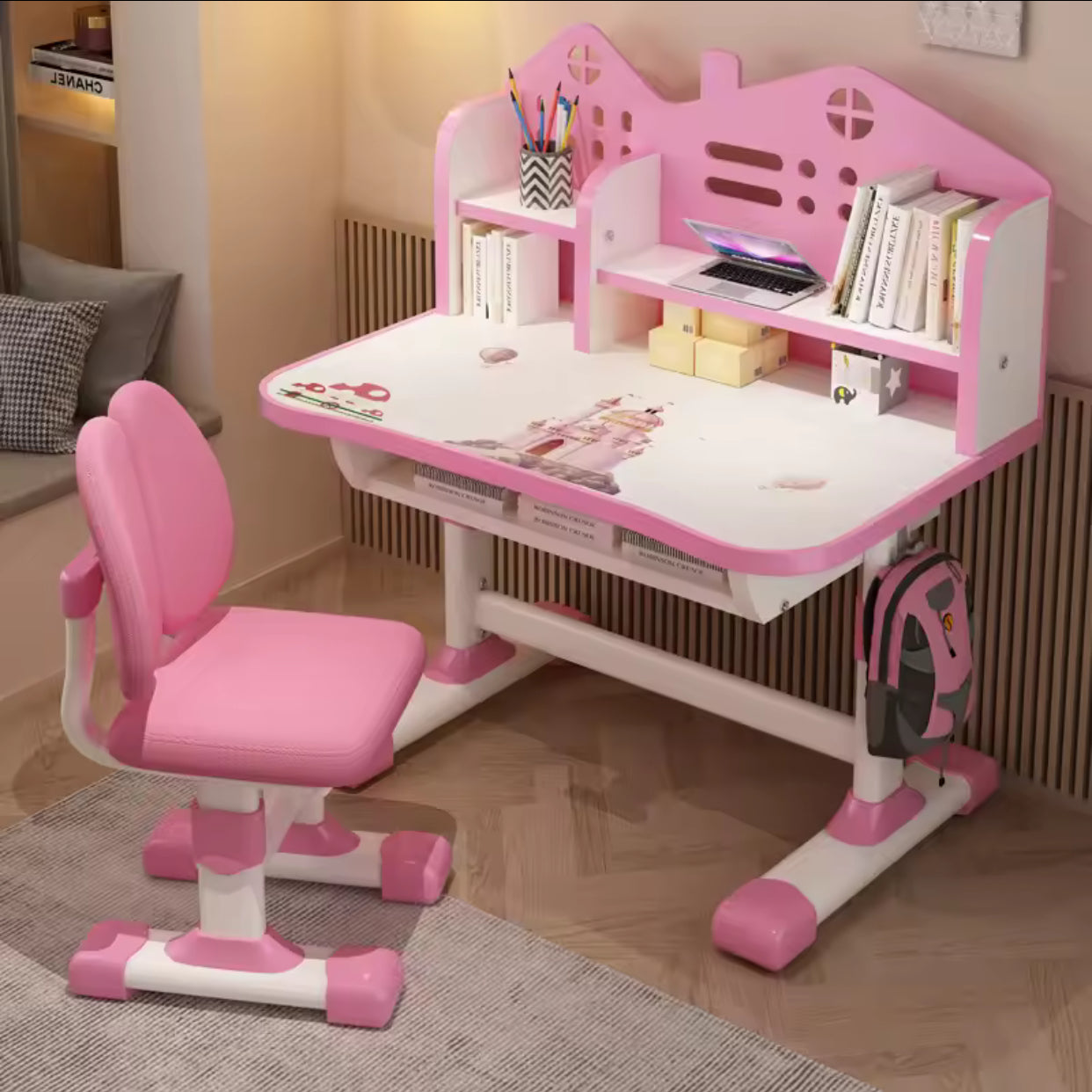 Adjustable Kids Study Desk & Chair Set – For Boys and Girls