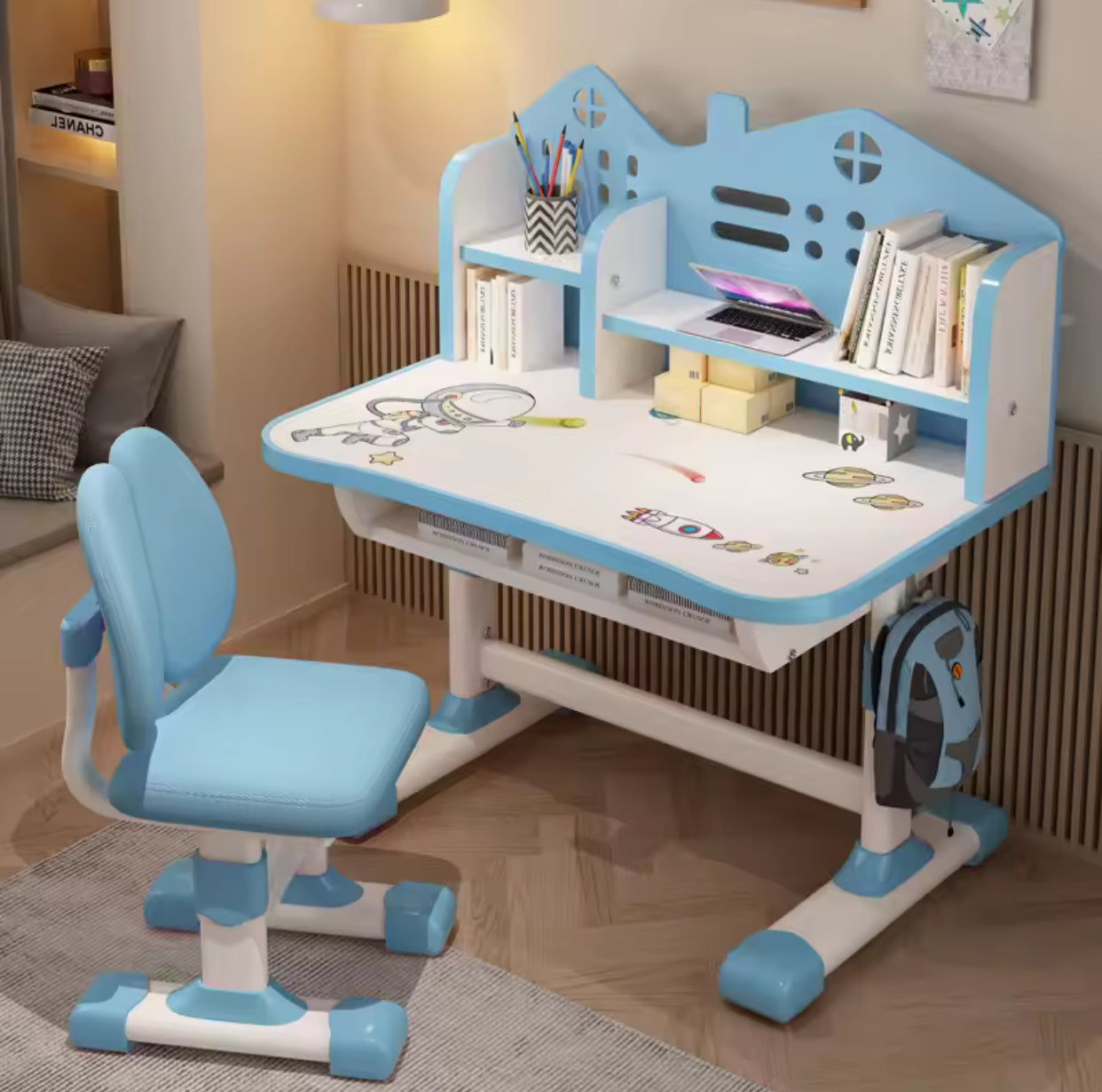 Adjustable Kids Study Desk & Chair Set – For Boys and Girls