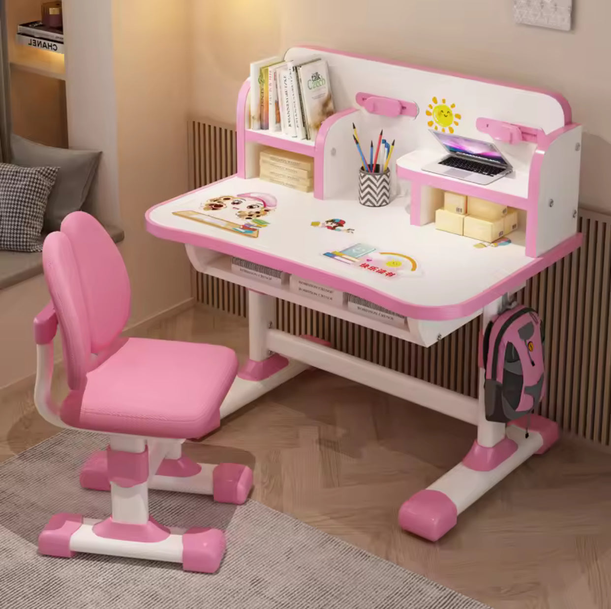 Adjustable Kids Study Desk & Chair Set – For Boys and Girls