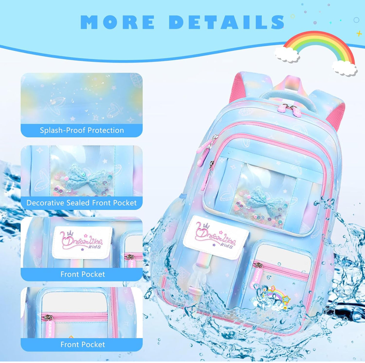 Schxuw School Backpack with Lunch Bag Pen Bag Set