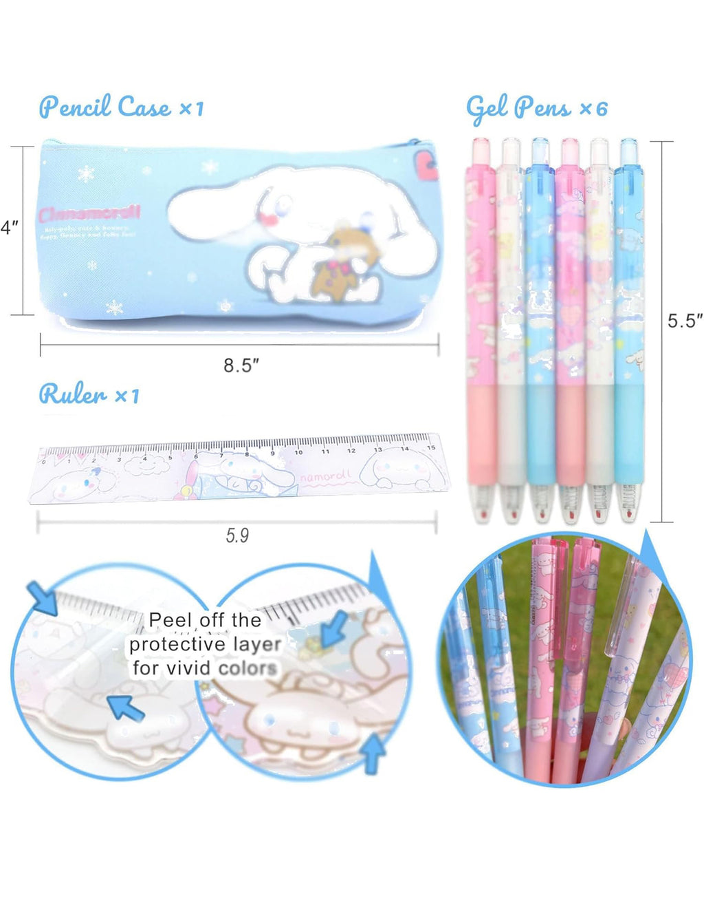 🎀 Cute School Supplies Set for Girls – Kawaii Stationery & Accessories
