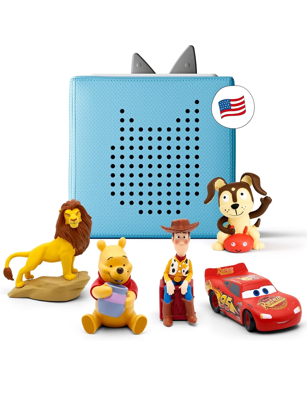 🎶 Toniebox Disney Audio Player Set – Light Blue with 5 Character Figures