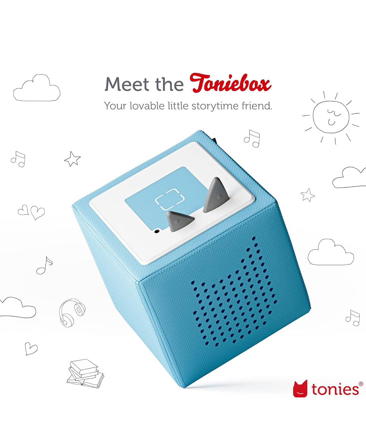 🎶 Toniebox Disney Audio Player Set – Light Blue with 5 Character Figures