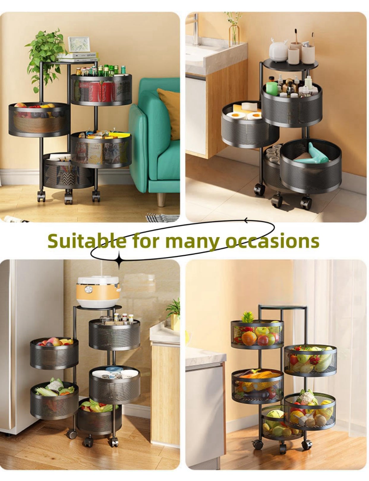 SKY-TOUCH 5 Tier Kitchen Storage Shelf