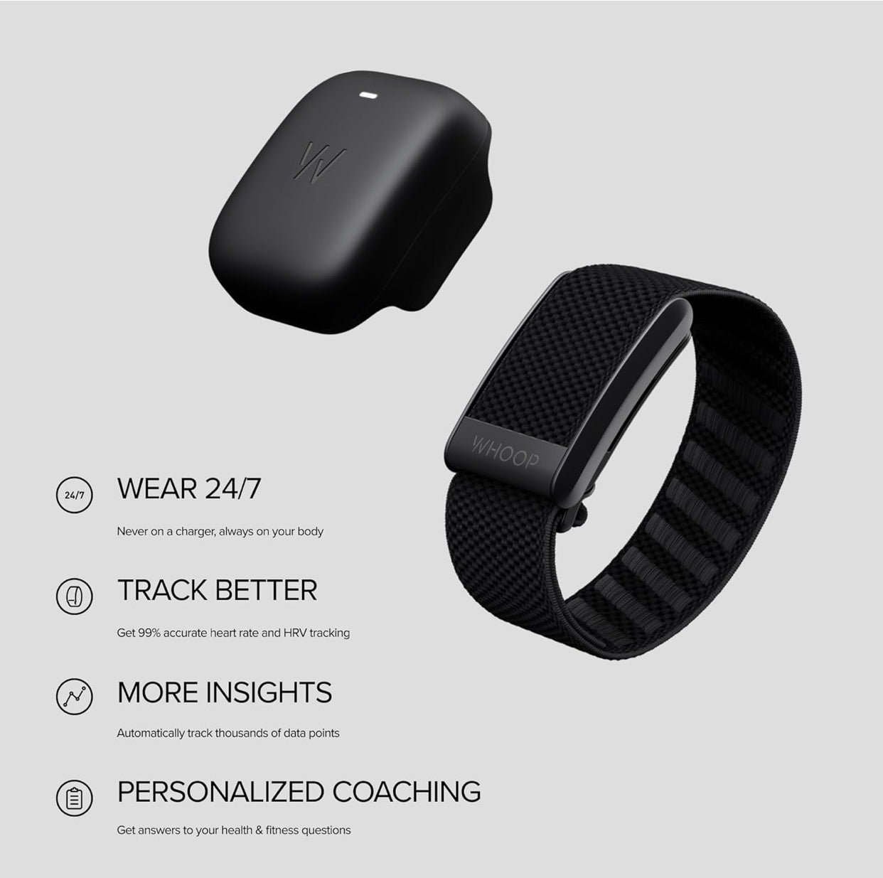 WHOOP 4.0 with 12 Month Subscription – Wearable Health, Fitness &amp; Activity Tracker
